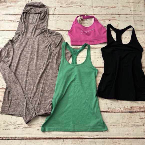 Nike Tops - Nike Running Women's Hooded Top Sports Bra Tank‎ Dri-Fit Lot of 4 XS Activewear